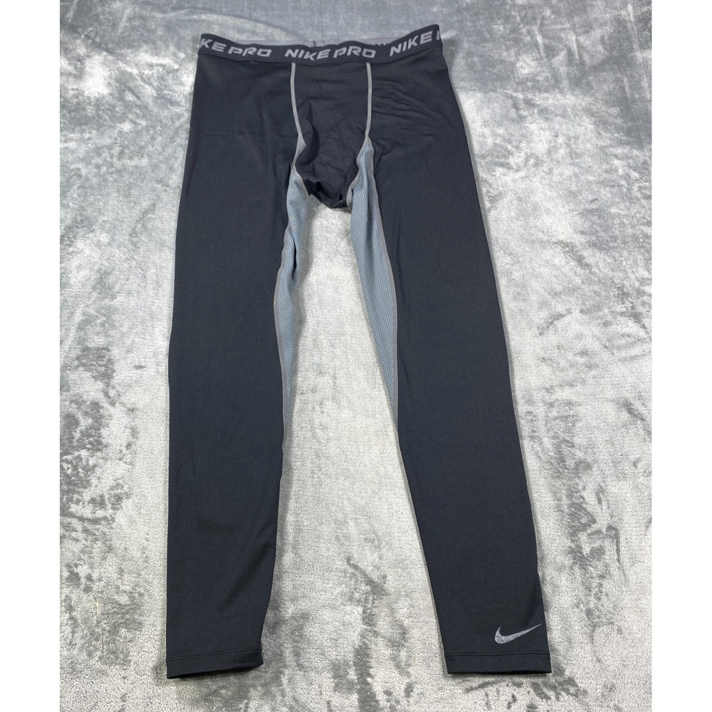 Nike Pro Dri-Fit Compression Pants Mens XL Black Gray Activewear